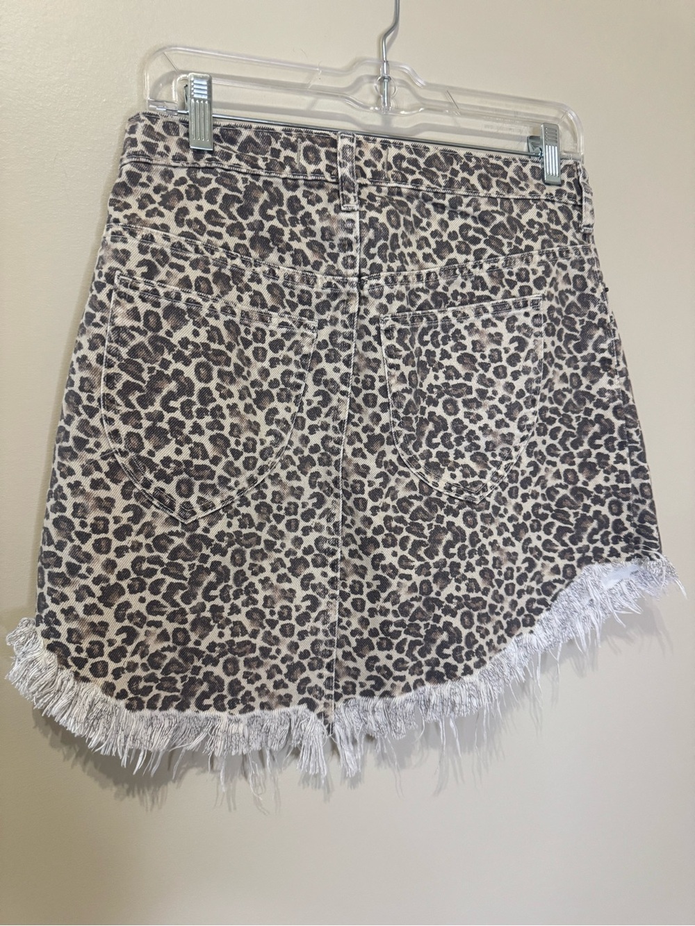 We The Free Printed Bailey Denim Mini Skirt | Size 27 | Leopard - Picture 5 of 9